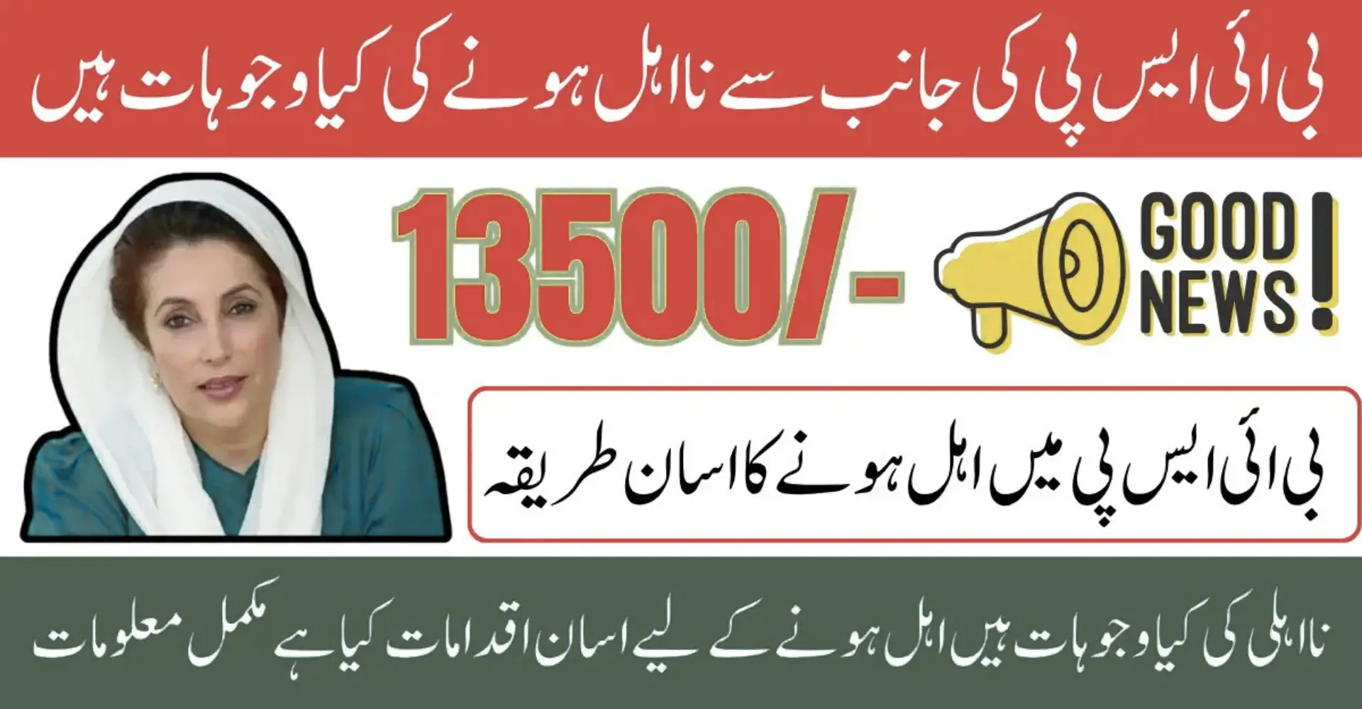 Benazir Kafalat Disqualification Factors